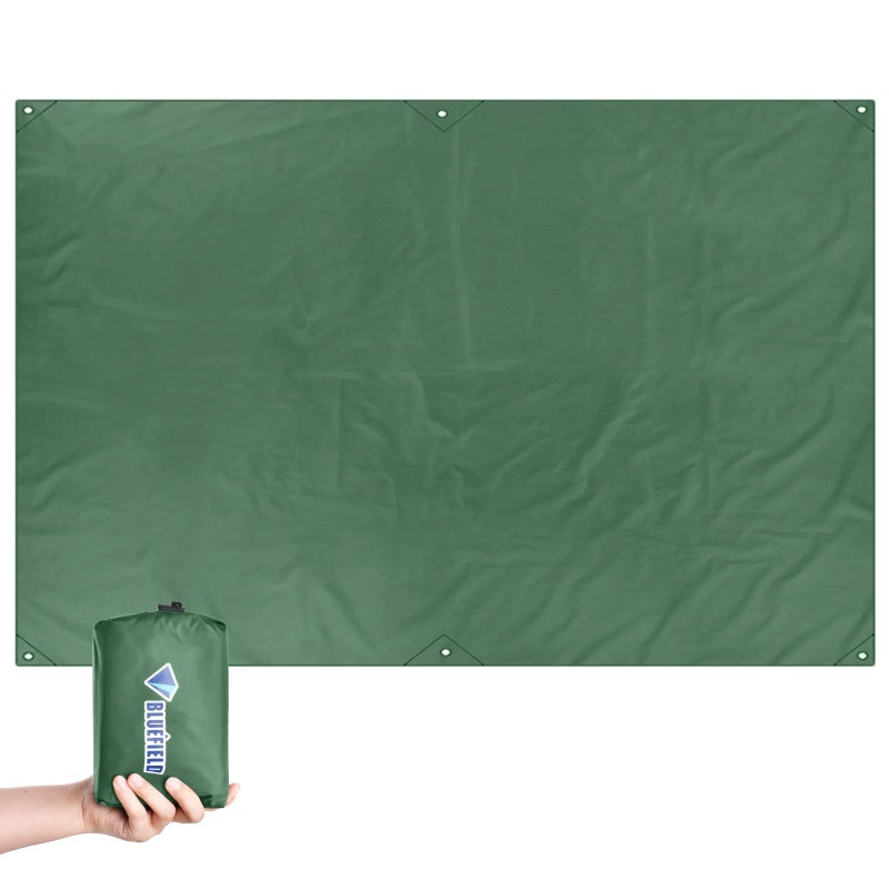 TRIWONDER Tarp Tent Footprint for Camping Backpacking Waterproof Hammock Rain Fly Cover Small Pool Tarp Heavy Duty Shelter Canopy Beach Picnic Mat (Green  L - 94.5 x 86.6in) - Image 1
